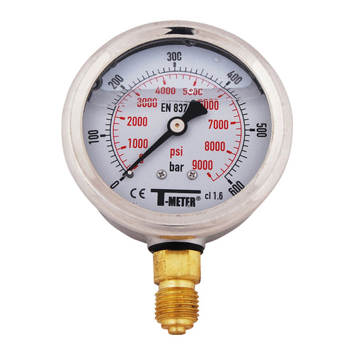 Radiale Glycerine Manometer 6314G 100 Bar