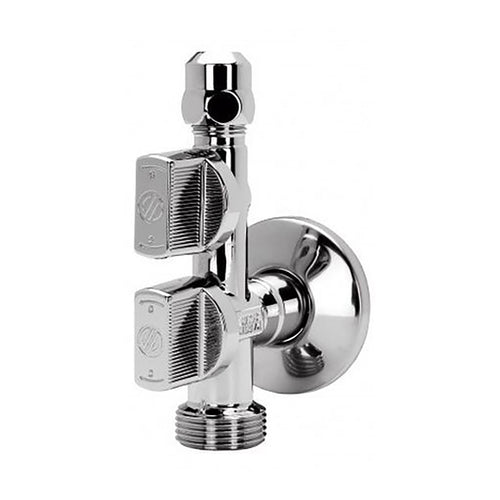 Hoekstopkraan messing verchroomd Lavabowasmachine Comb9 Belgaqua Goedgekeurd