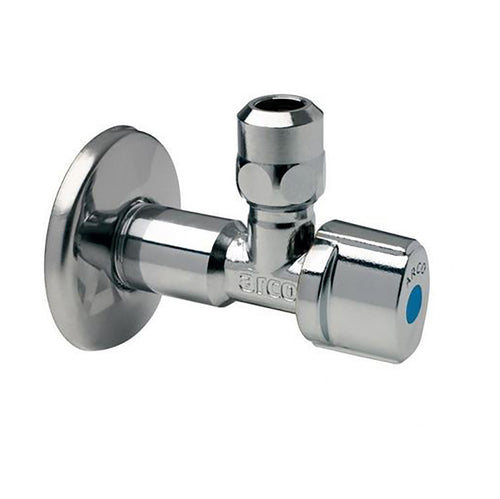 Hoekstopkraan messing verchroomd 1/4 Draai Nov25r Belgaqua Goedgekeurd