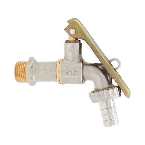 Mat Gechromeerde Dubbeldienst Bolkraan messing met Hangslot 133 3/4