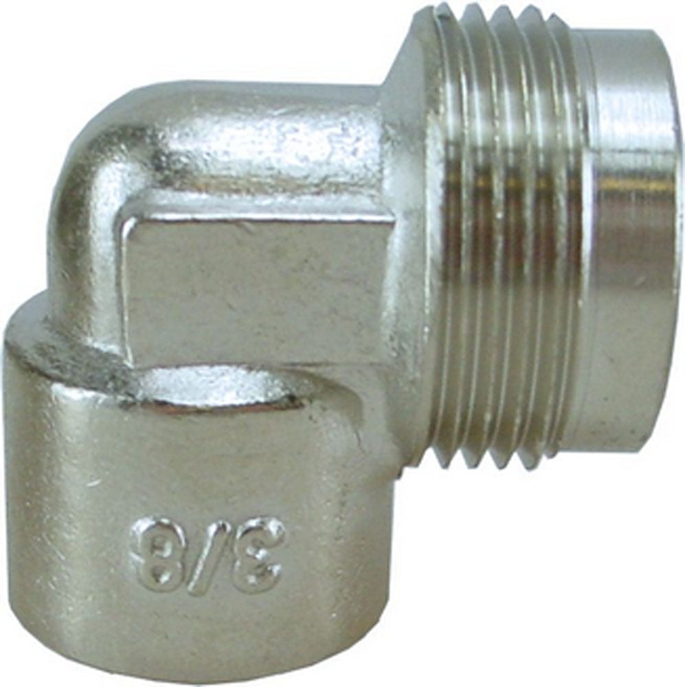 Comfort aansluitstuk haaks 3/8" bi x M24 vernikkeld