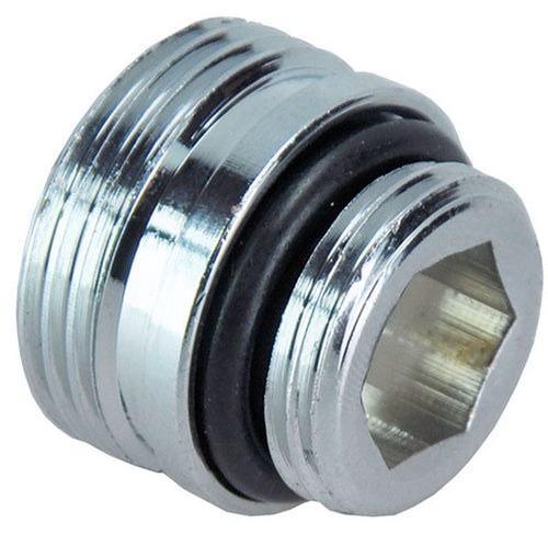 Adaptor midden onderaansluiting 3/4" x 1/2" chroom