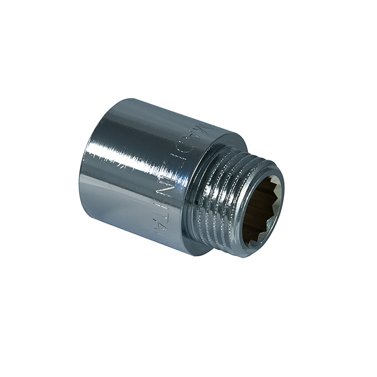 Verchroomde Verlengstuk 3/4x20mm