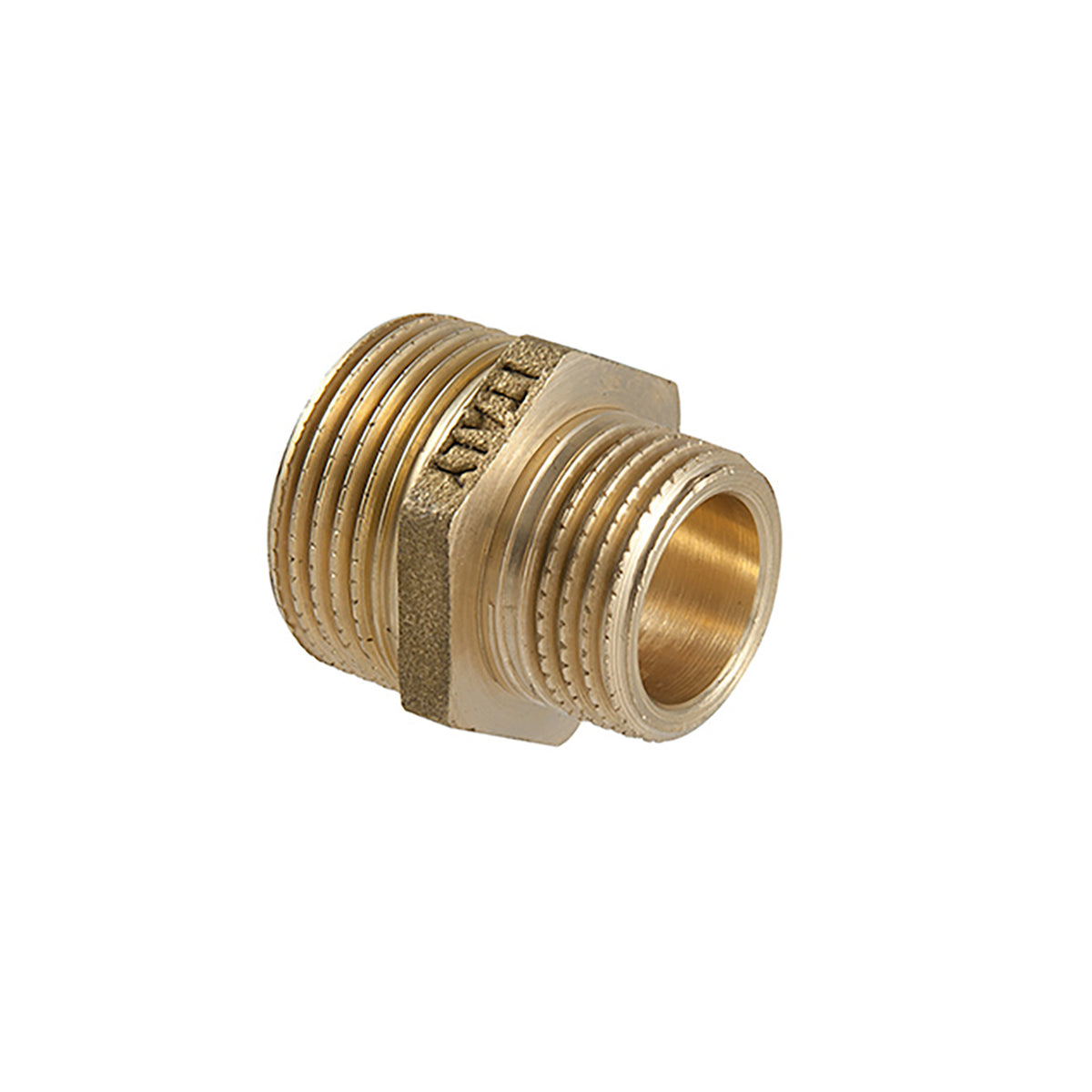 Verloopnippel Messing 1"mx1/2 buitendraad