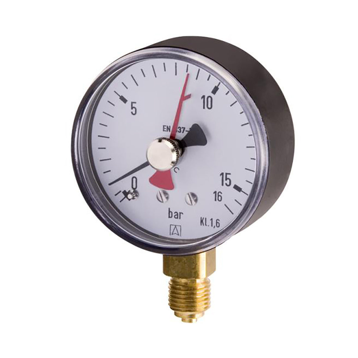 Axiale Manometer 16 bar — LeidingDeal KIWA gecertificeerd | LeidingDeal.nl