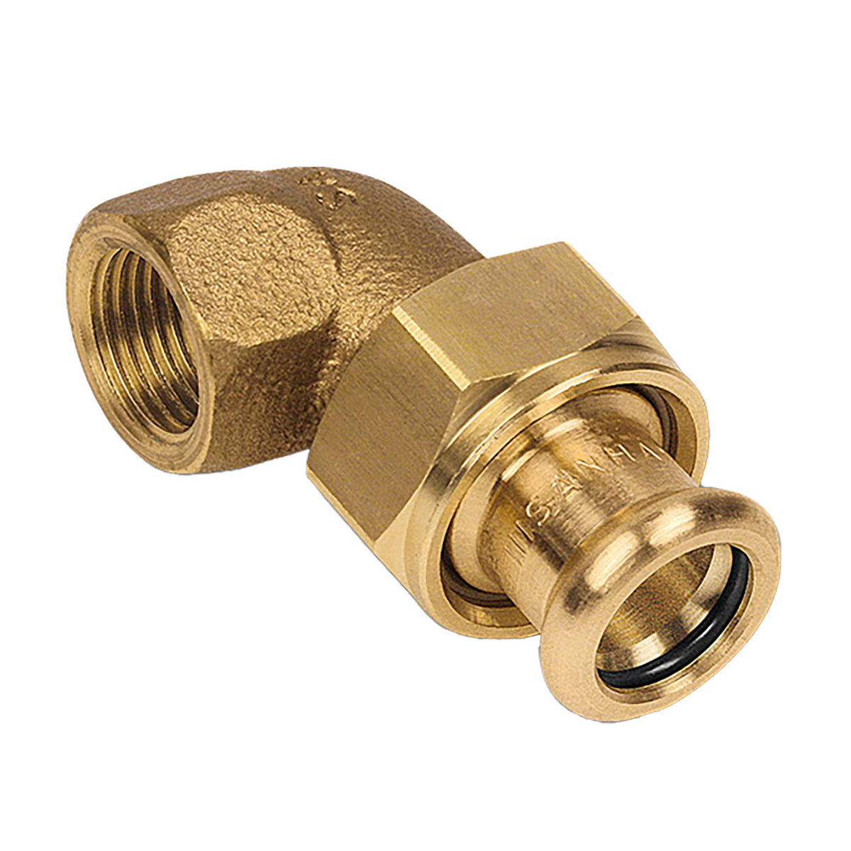 Kniekoppeling Platte Dichting 7096 1"vrx22 binnendraad