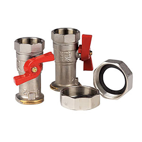 Kit Pomp 6/4 Afsluit.1"+afsluit.met Keerklep 1"+2 Moeren 6/4+2 Dichtingen