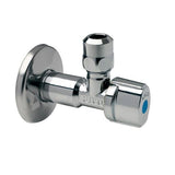 Hoekstopkraan messing verchroomd 1/4 Draai Nov25r Belgaqua Goedgekeurd