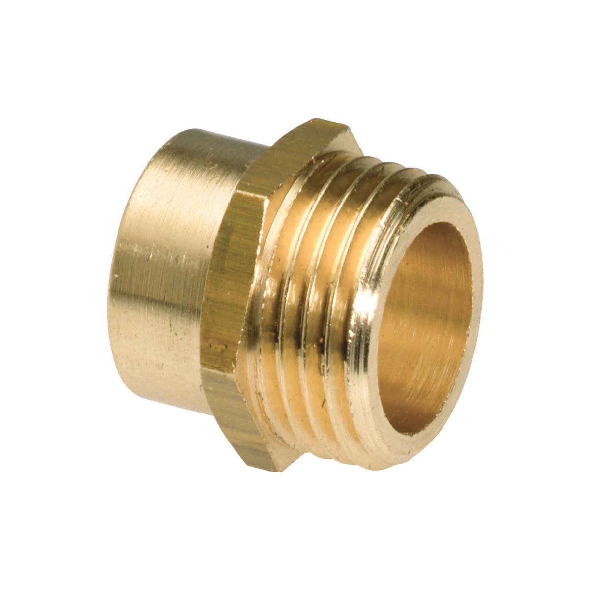 Rechte Koppeling Messing 1' buitendraad'x22
