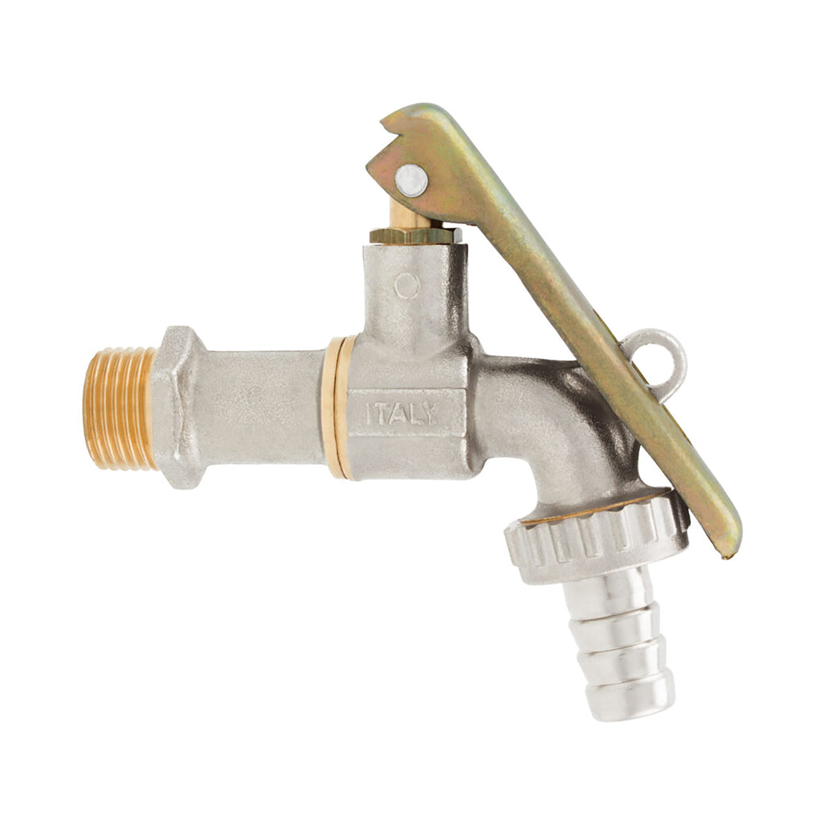 Mat Gechromeerde Dubbeldienst Bolkraan messing met Hangslot 133 1/2