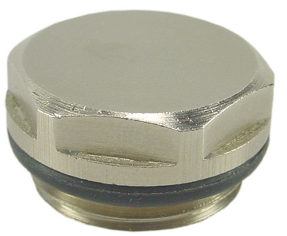 Blindstop 1/2" vernikkeld