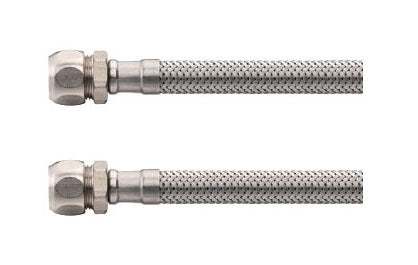 Flexibele aansluitslang Kiwa 10mm knel x 10mm knel 35 cm RVS