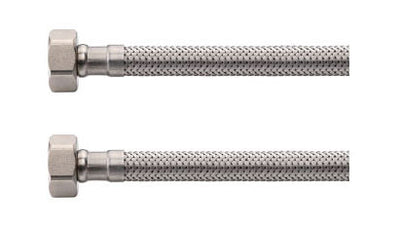 Flexibele aansluitslang Kiwa 1/2" bi x 3/8" bi 30 cm RVS