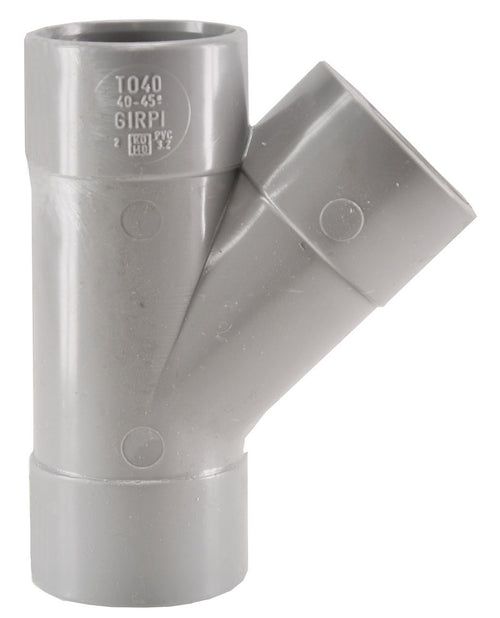 T-stuk 3 x mof 40 mm 45 graden PVC