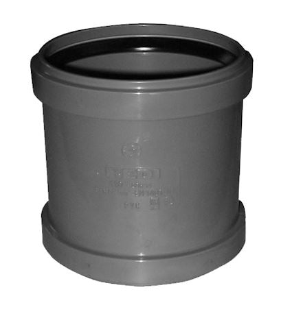 Overschuifmof dubbele manchet 75 mm PVC