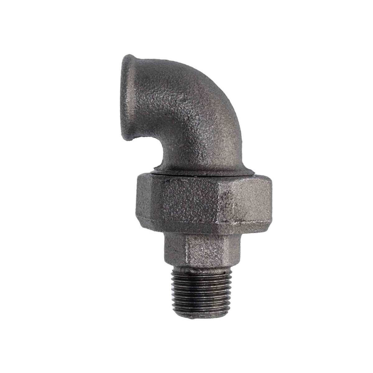 Kniekoppeling 98 1/2 buitendraad/binnendraad Zwart