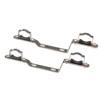 Dubbele Ophangbeugels voor Verdeler Messing Vernikkeld 1" 2STS/Set